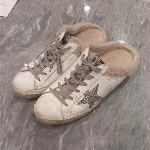 Golden Goose Super-Star Sabot Shearling Lined Sneakers